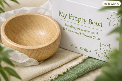 My Empty Bowl | Handcrafted Wooden Mindful Bowl | Meditation & Grounding Tool | Gift for Mindfulness