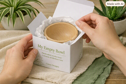 My Empty Bowl | Handcrafted Wooden Mindful Bowl | Meditation & Grounding Tool | Gift for Mindfulness