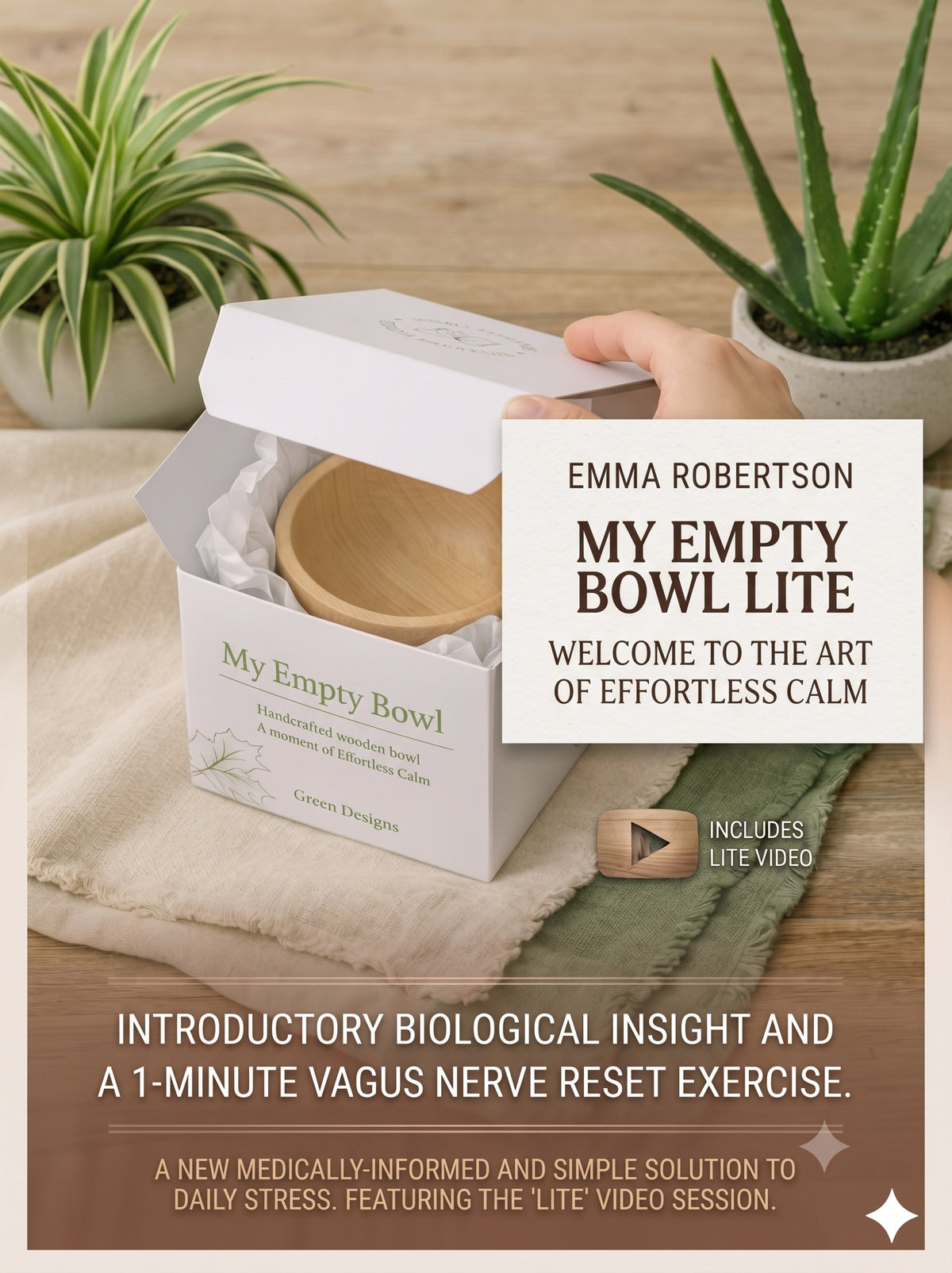 My Empty Bowl Portable Sanctuary | Wooden Bowl & Intro Course