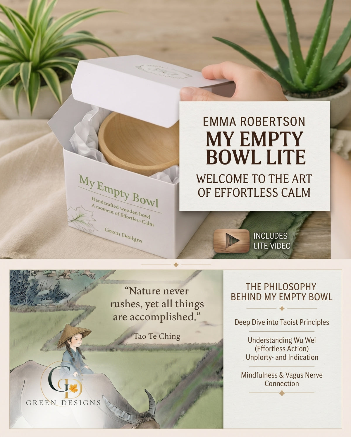 My Empty Bowl Portable Sanctuary | Wooden Bowl & 2 Part Intro Course