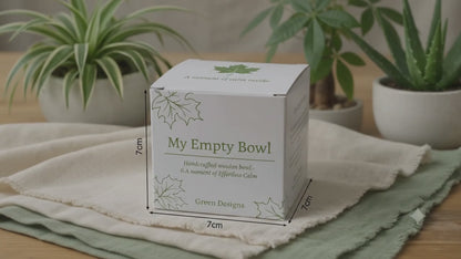 My Empty Bowl | Handcrafted Wooden Mindful Bowl | Meditation & Grounding Tool | Gift for Mindfulness